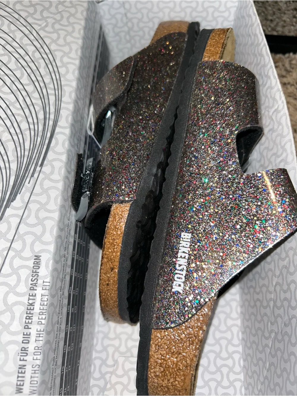 Birkenstock Arizona Cosmic Sparkle Black Multi| 34 | Narrow Fit